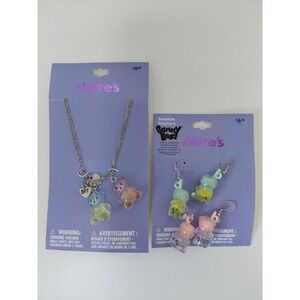 2 Pack Claire's Earrings Necklaces BFF Set Gummy Bears NWT